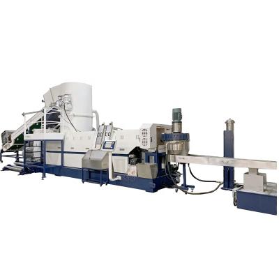 China PURUI Bucket Single Screw Waste Plastic Granulator Recycling Pelletizer PE PP Plastic Pelletizing Machine for sale