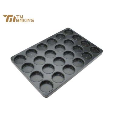 China Commercial 24 Molds Non-Stick Aluminum Burger Bread Baking Pan Burger Bun Tray Bakery Oven Tray for sale