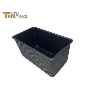 China 450g Sustainable Corrugated Non Stick Aluminum Pans Bread Tins Pullman Bread Pan With Lid Baking Tray for sale