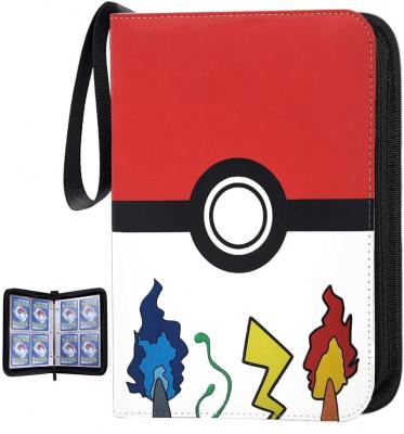 China Fashionable PU verzamelmap toploader 4 9 pocket sleeve pokemon collection file list holder binder folder book for collection card for sale