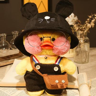 China Fasion Wholesale Lalafanfan Plush Toys Soft Korean Yellow Ducks DIY Hugglable Duck Doll Ducks Doll Birthday Gift for sale