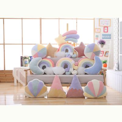 China Fasion Nordic Cute Cartoon Girl Heart Rainbow Pillow Sofa Cushion Decoration Pillow Kids Room Decoration Plush Toys for sale