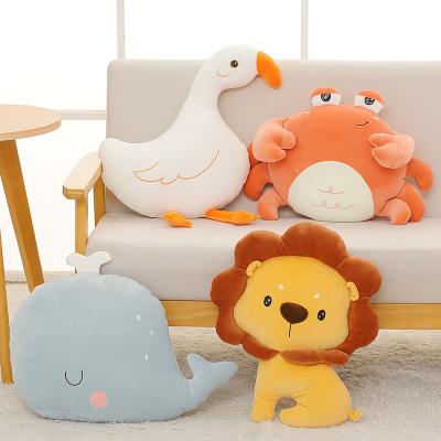 China New Wholesale Fasion Chicken Bear Penguin Rabbit Cute Dinosaur Piggy Plush Pillow Toys Soft Stuffed Doll Chair Cushion for sale