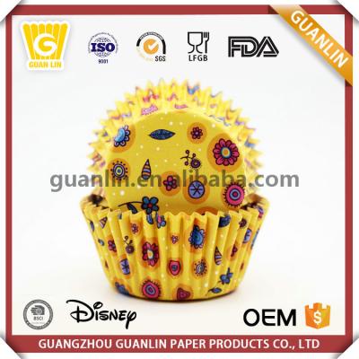 China High Quality Disposable Greaseproof Colorful Printing Round Paper 40-60gsm Cupcake Boxes for sale