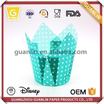 China China Manufacturer Wholesale Factory Price 110Gsm Disposable Pet Coated Paper Tulip Baking Cups for sale