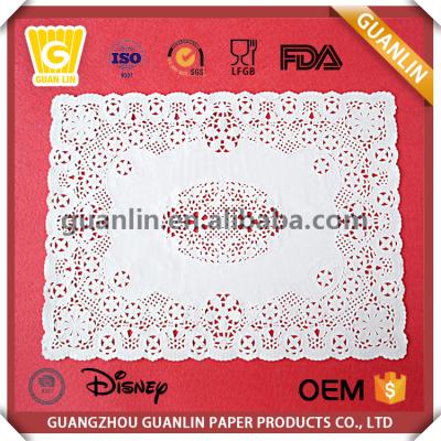 China Viable Manufacturer Different Shape China Food Grade 40gsm / 53gsm White Paper Placemats for sale