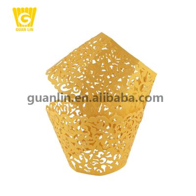 China Disposable Lace Hearts Shape Mini White Muffin Cupcake Sleeves Wrappers Rack Liners for sale