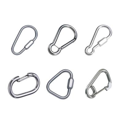 China Retail Industry Stainless Steel Security Screw Nut Snap Carabiner DIN5299 Spring Hook for sale