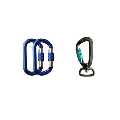 China Super Retail Industry Aluminum Alloy 4KN Spring Carabiner Hook Raising Carabiner,Wholesale Camping Sling Swivel Carabiner Hook W for sale