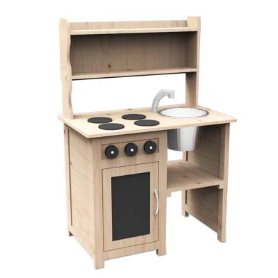 China New Fashion Educational Indoor/Outdoor Pretend Play Cooking Mud Kitchen Play Set Wooden Toy for sale