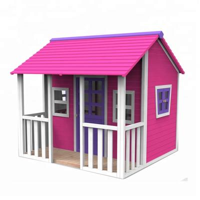 China Hot Sale Wooden Playhouse Easily Assembled Wooden Children House Wooden Kids Playhouse for sale