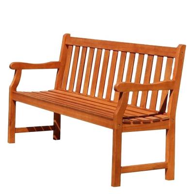 China Traditional Wooden Garden Bench For 3 Seater In Entry Way Porch Balcony Deck Garden Patio Outdoor Backyard Seating for sale