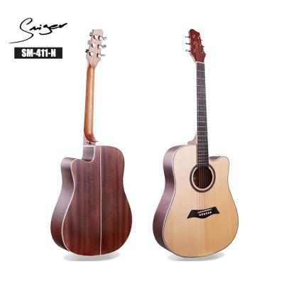 China Affordable Matte Fir Acoustic Guitar SM-411 Top Mahogany OEM From China Manufacturer Rise Fir for sale