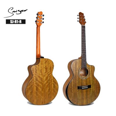 China Walnut Body China Factory OEM Quality JF Body Arm Rest Walnut Acoustic Guitar 41 Inch SJ-R1 for sale