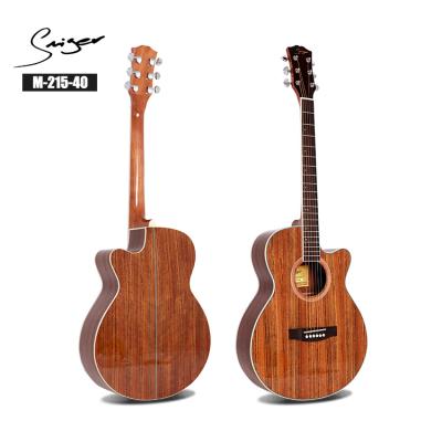 China Round Back Acoustic Guitar All Guitar Walnut OEM Logo Guitar Kit With Guitar EQ for sale