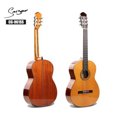 China Classic Guitar 39inch Round Back High Quality Kit All Solid Cedar To [vines music guitar for sale