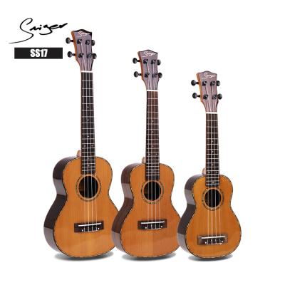 China OEM Cedar Simger Solid Ukulele High Quality Guitar Solid Cedar Ukulele With Ukulele Bag for sale