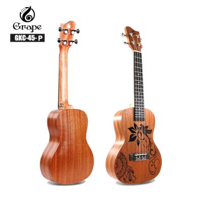 China Wholesale Stylish Simger Concert Ukulele New 24 Inch Matte Mahogany Ukulele Ukuleles for sale