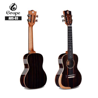 China AA EBONY Chinese ukulele ebony concert ukulele armrest adult ukulele for sale