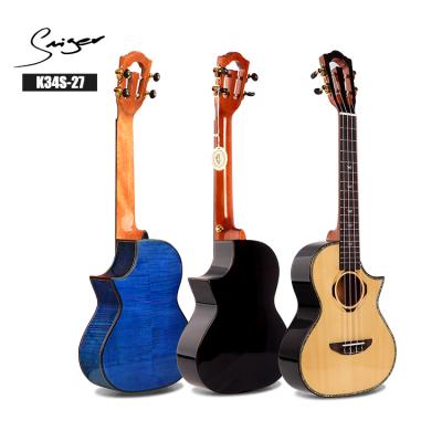 China Musician fingerstyle SMIGER ukulele solid spruce rosewood flamed maple uke tenor for wholesale for sale