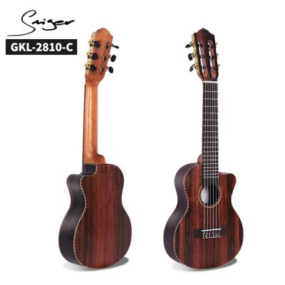 China Cutaway Ebony Smiger 28 inch ebony 6 string guitarlele for sale