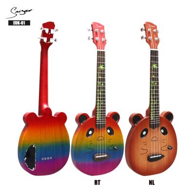 China Wholesale China Mahogany Factory OEM Pickup Solid Body Ukulele Piezo Electric Guitar for sale