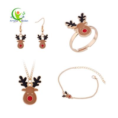 China Cheap Christmas Tree Shop Crystal Bell Earring Bell Europe Bow Wreath Rhinestone Costume Scarf Christmas Theme Jewelry for sale