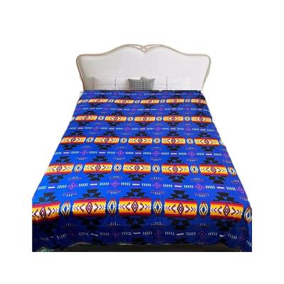 China Hot Sale Folded Customized Fleece Polyester Flannel Southwest Design Super Soft Blanket for sale