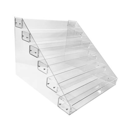 China Cigarettes/Drugs/Handmade/Cosmetics/Drinks/Gum Factory Customizable Clear Bag Display Rack Trapezoidal Bag Holder for sale