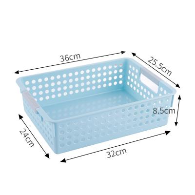 China Plastic Inventory Large Capacity Color Commodity Storage Basket for sale