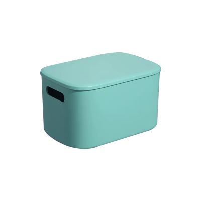 China Household double-sided table top finishing large capacity plastic storage box with lid for sale