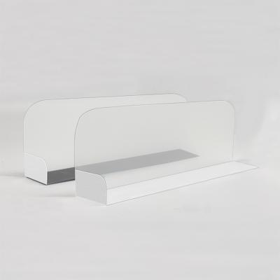 China Light duty l type transparent plastic clear dispenser shelf for product separation for sale