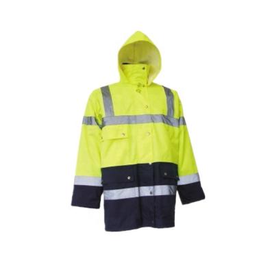 China Custom Made Plus Size Double Layer Visibility Man Safety Winter Jacket For Security for sale