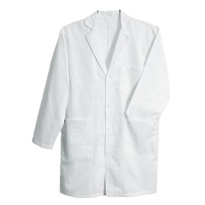 China White/Black Hospital Uniform Coat Breathable Long Coat For Men for sale