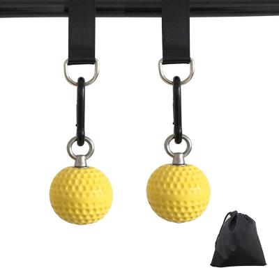 China 304 Steel+nylon Lecheng Climbing Pull Up Power Ball Grip Grabs With Straps Hand Grip Strength Trainer Exerciser for sale