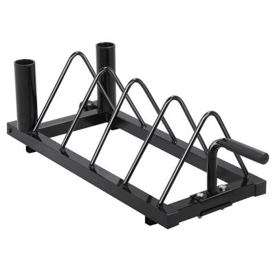 China Lecheng Indoor Dumbbell Weight Rack Olimpic Rack Bar Storage Rack Plate Bumper Horizontal View for sale