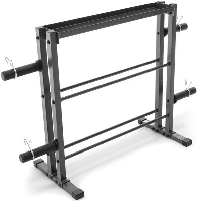 China Lecheng Indoor Weight Storage Combo Rack for Dumbbells Kettlebells and Weight Plates for sale