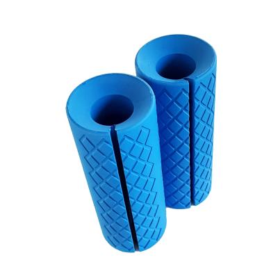 China Silicone Grips 1 Inch Dumbbell Stress Relieve Thick Barl Grip Hand Protector Pull Up Band Arm Blaster Adapter for sale