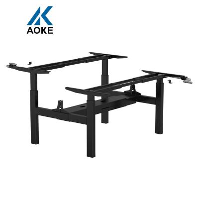 China AOKE High Quality Adjustable High Quality White Black Gray Ergonomic Combined (Height) Crank Desk for sale