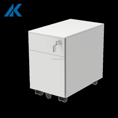 China Ningbo AOKE Office Furniture Popular Movable Pedestal 2 Drawers Mobile Filing Cabinet Used Office Cabinet for sale