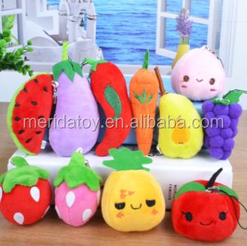 China Cute Creative Cute Fruit Plush Key Chain Toys Stuffed Key Chain Toys For Activity Gift for sale