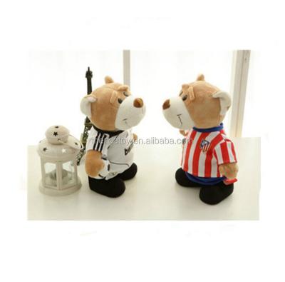 China Funny Electronic Football Plush Teddy Bear For Kids Walking Bear Toy for sale