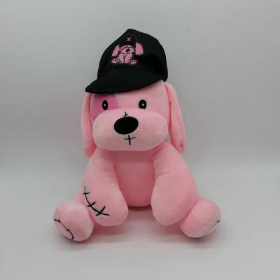 China Soft Pink Dog Plush Toys Custom Personalized Soft Stuffed Animals Doll Gift Wholesale For Kids Children for sale