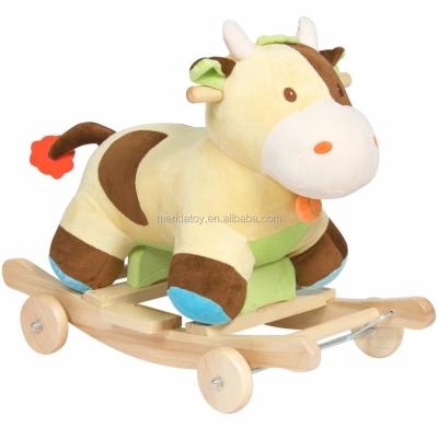 China Wholesale Cute Rider Plush Rockin' Rocking Cow Ride-on Spot Merchandise for sale