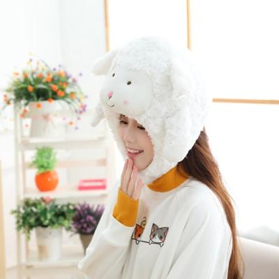 China Wholesale High Quality Warm Cute INS Cute Plush Sheep Hat With Ears for sale