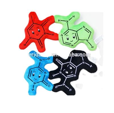 China New Design Funny Chemical Formula Stuffed DNA Plush Toy Custom Plush Dolls for sale