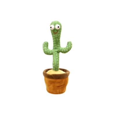 China 2021 BSCI music factory new style baby dancing and dancing plush toys electric cactus toys for sale