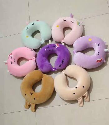 China Wholesale 2021 Newest Cartoon Cartoon Pattern Plush Toy U Shape Multi Soft Travel Animal Neck Pillow for sale