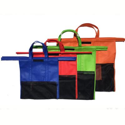 China Folding Nonwoven Supermarket Trolley Cart Nonwoven Shopping Bag for sale