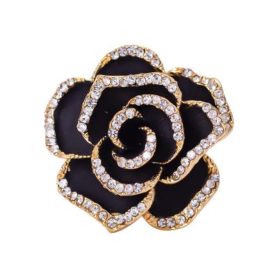 China 2021 Luxury New Style Small Fragrant Brooch For Women Beautiful Camellia Silk Scarf Buckle Pin Accessories Corsage for sale